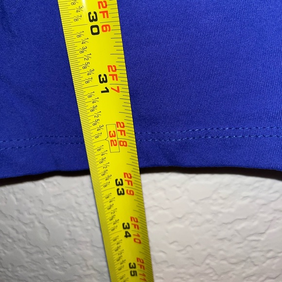 Blue, ruffled, one shoulder mini dress - Picture 3 of 5